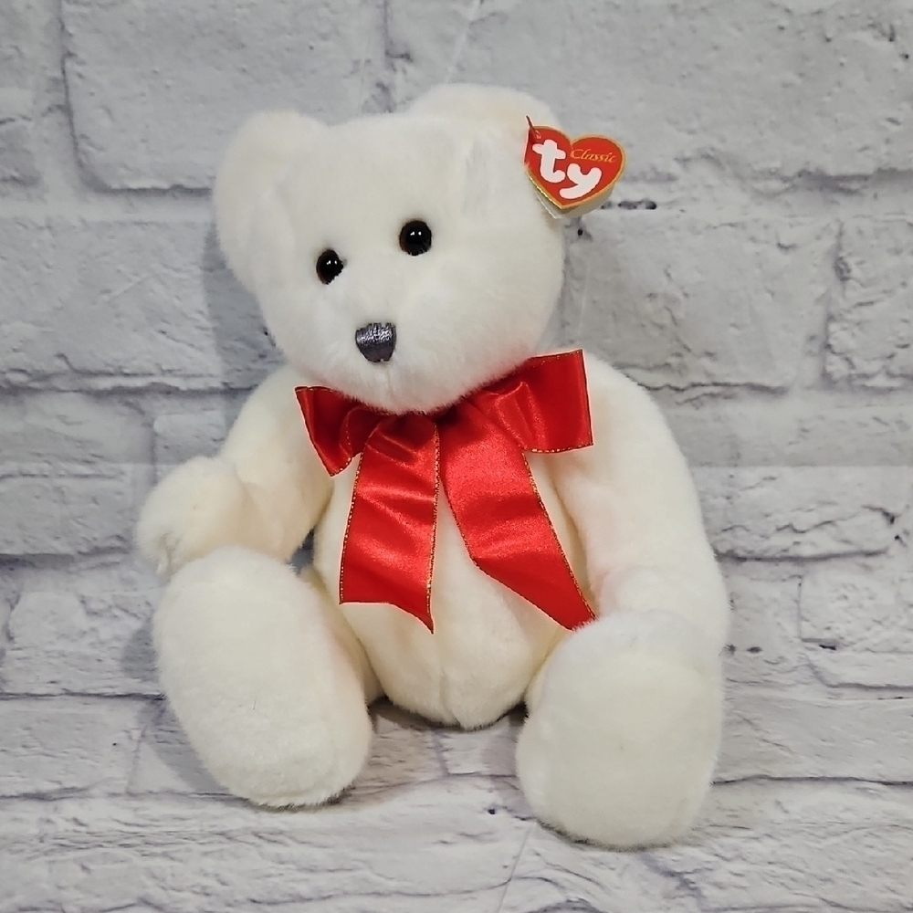 Ty Scrumptious Plush White Stuffed Animal Bear